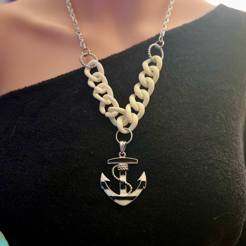 Handmade Anchor Pendant Necklace